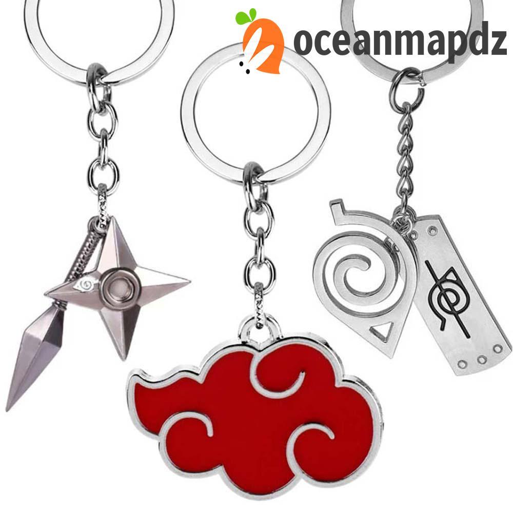 OCEANMAPDZ Naruto Key Rings Red Cloud Special Car Key Chain พวงกุญแจ พวงกุญแจ พวงกุญแจรถยนต์ Naruto 