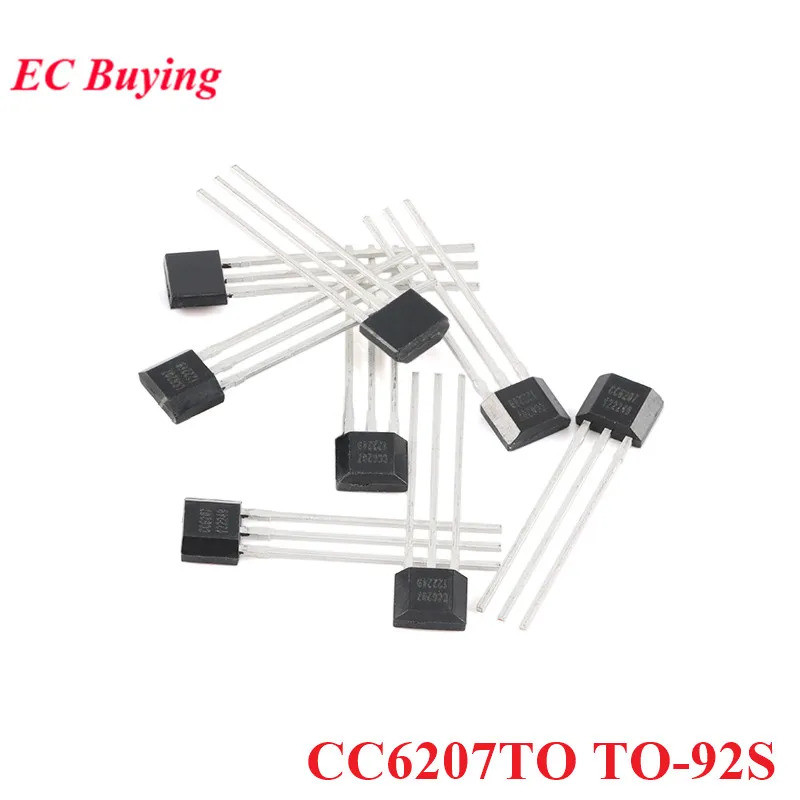 10pcs CC6207TO TO-92S CC6207 6207T 6207 TO92S All-polarity Latching Micro-power Hall-effect Switch S