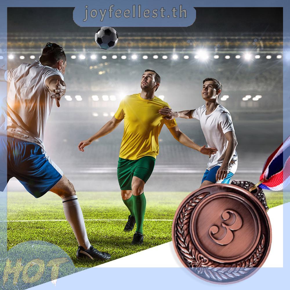 10 ชิ้นรางวัลสีบรอนซ์พร้อมริบบิ้นคอ 2 นิ้วสําหรับการแข่งขันกีฬา (ทองแดง) [joyfeellest.th]