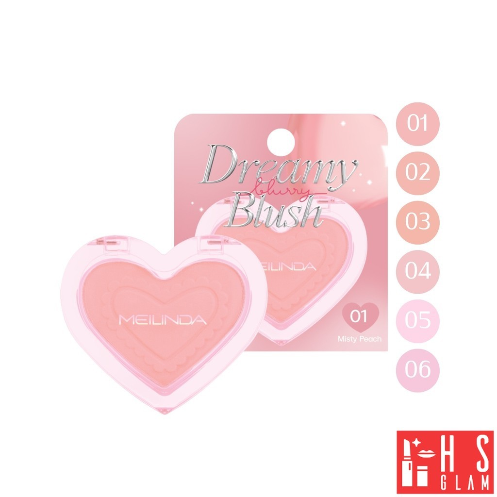MEILINDA Dreamy Blurry Blush เมลินดา บลัชออน สีสวย ปัดแก้มง่าย พกสะดวก ติดทน สีละมุน สีชัด