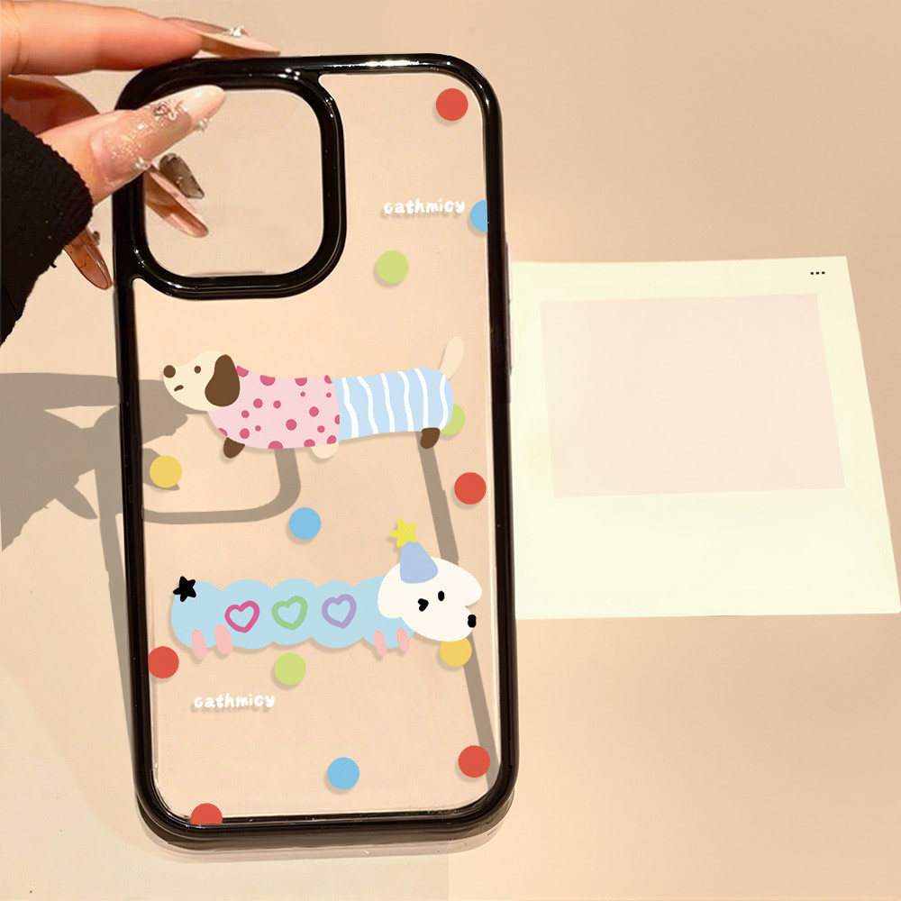เคสโทรศัพท์ for iPhone 13 11 15 16 Pro Max Case iPhone 11 12 17 Pro Max 14 15 Pro Max 2 in 1 อะคริลิค Acrylic น่ารัก - รูปที่ 2