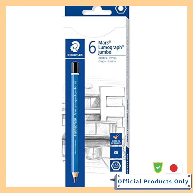 Staedtler Mars Lumograph Jumbo 8B Pencils 6Pcs 100J-8B*6