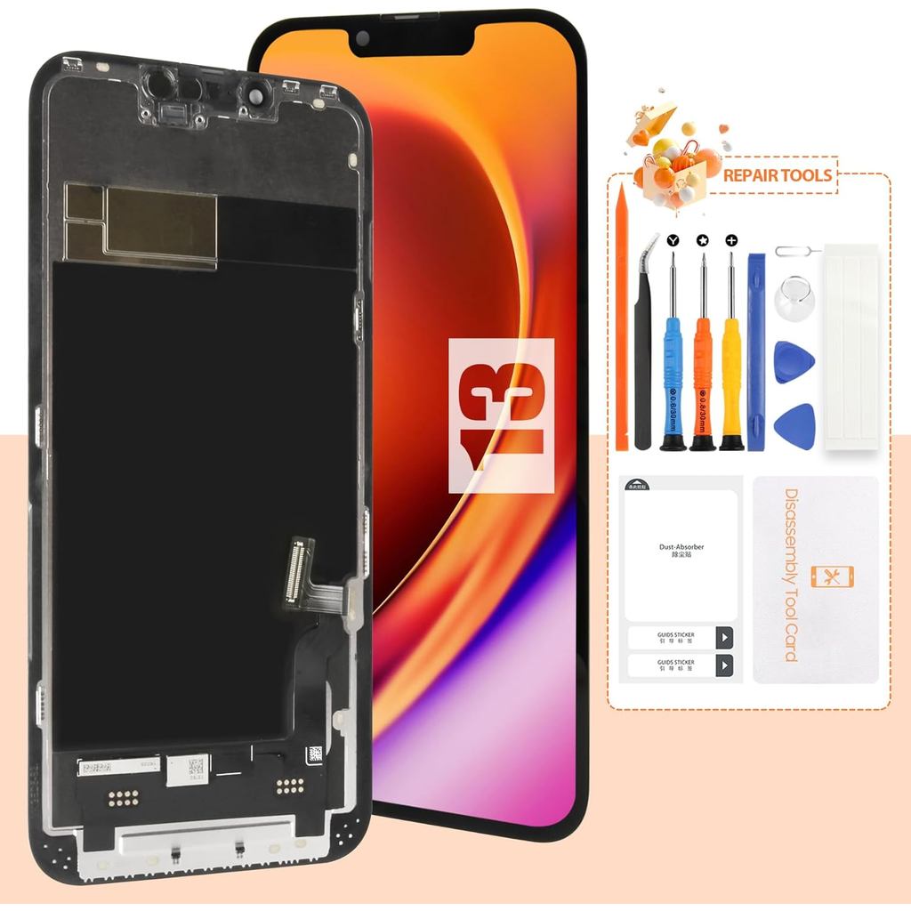 ไม่ใช่หน้าจอเดิมสําหรับiPhone 13 เปลี่ยนหน้าจอสําหรับiPhone A2633 หน้าจอLCD A2482,A2631,A2634,A2635 