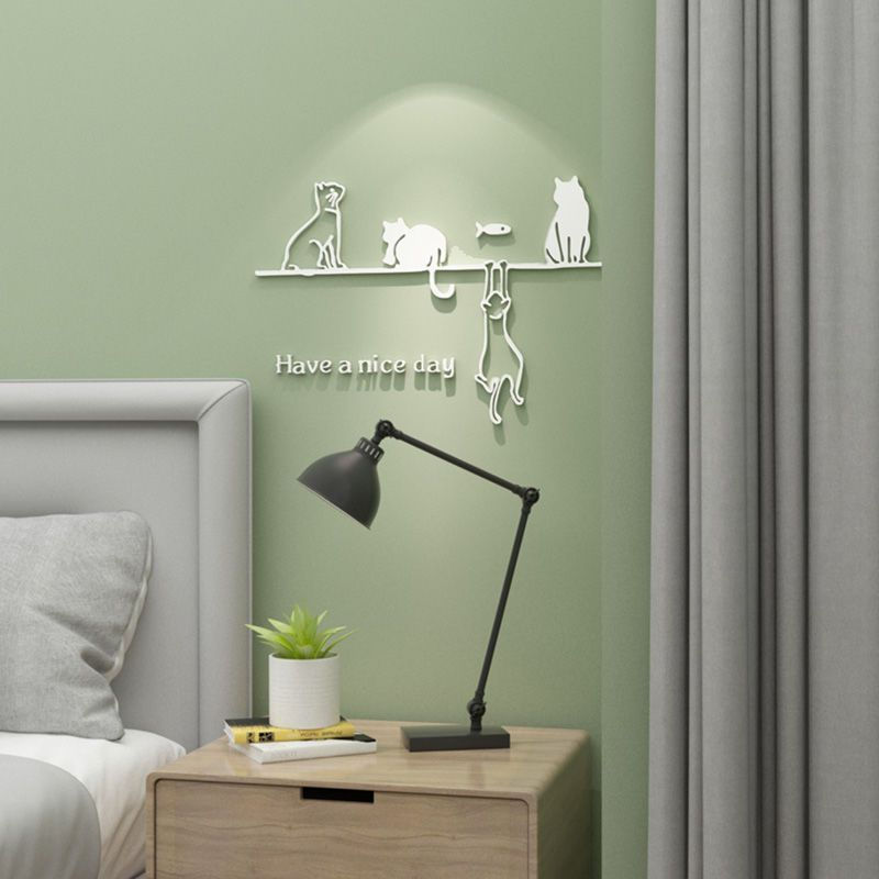 New Product#Cat ins Sticker TV Background Wall Decoration Bedroom Room Layout Balcony Sliding Door3d