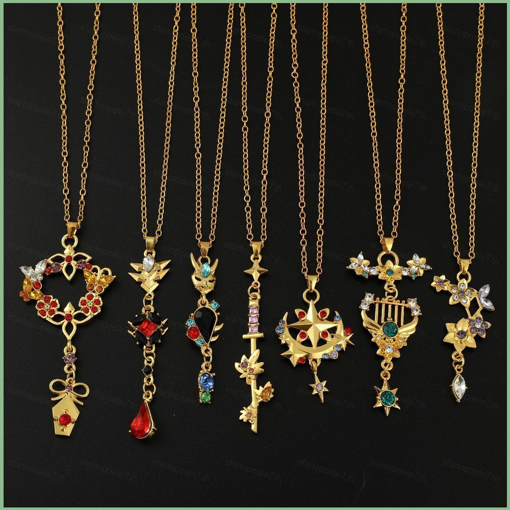 Genshin Impact สร้อยคอมetallic blend พร้อมต่างหูจี้ cosplay anime สไตล์ Xiao, Kazuha, Zhongli เป็นขอ