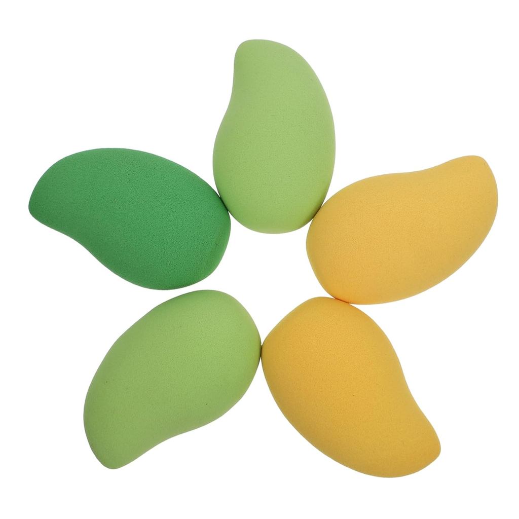 ฟองน้ําแต่งหน้าพัฟมะม่วง 2.95X1.57X1.18 นิ้วรูปมะม่วงสําหรับการประยุกต์ใช้รองพื้นชนิดน้ําและพัฟแป้งป