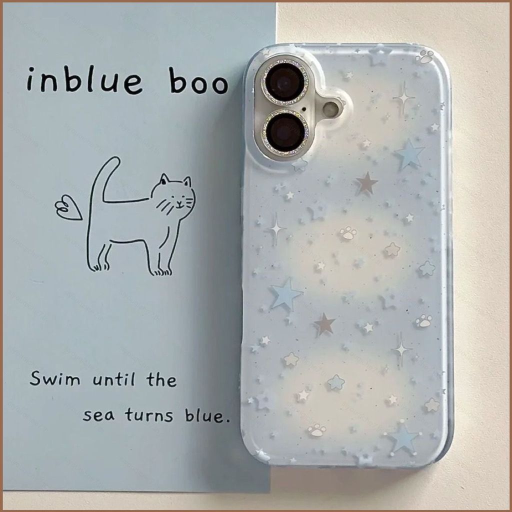 7is Enchanting Blue Stars เคสโทรศัพท์สําหรับ iPhone ว่ายน้ําถึง Sea Turns Blue Perfect Gift Idea