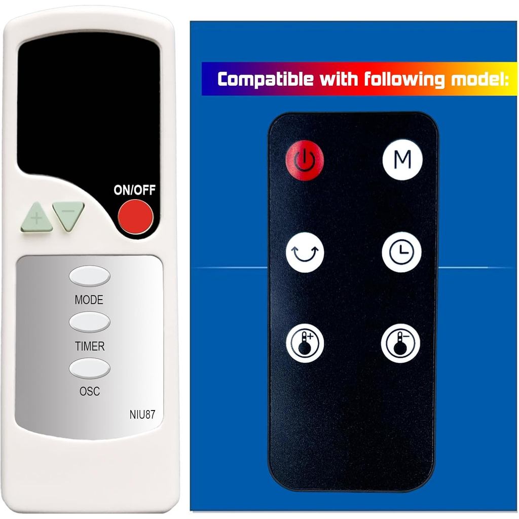 เปลี่ยนรีโมทคอนโทรลสําหรับ Acooto AC-EH001, Comfort Zone CZ523R CZ523RBK,GivenBest HPU15A-EB HPQ15C-