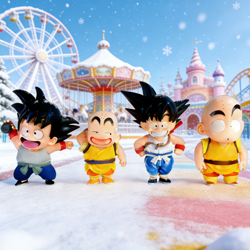 4 รูปแบบ Dragon Ball อะนิเมะ Figurine Son Goku ตัวเลข Krillin ในวัยเด็กรุ่น PVC รูปปั้นเครื่องประดับ
