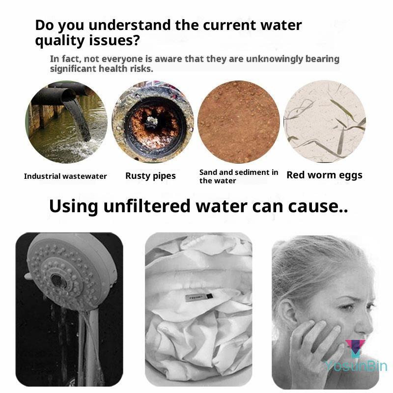 YosunBin] 1PC Water Outlet Purifier Kits Universal Faucet Filter Kitchen Bathroom Shower Household Filter PP Cotton High Density Filter ใหม่