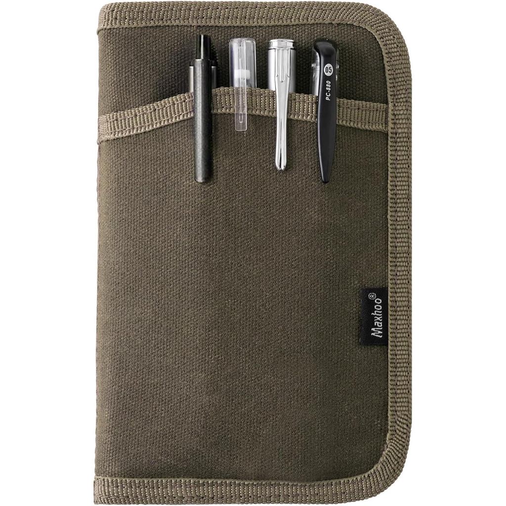 Journal Cover for Field Notes & Moleskine Cahier 3.5 x 5.5, Waxed Canvas Notebook Planner Sketchbook