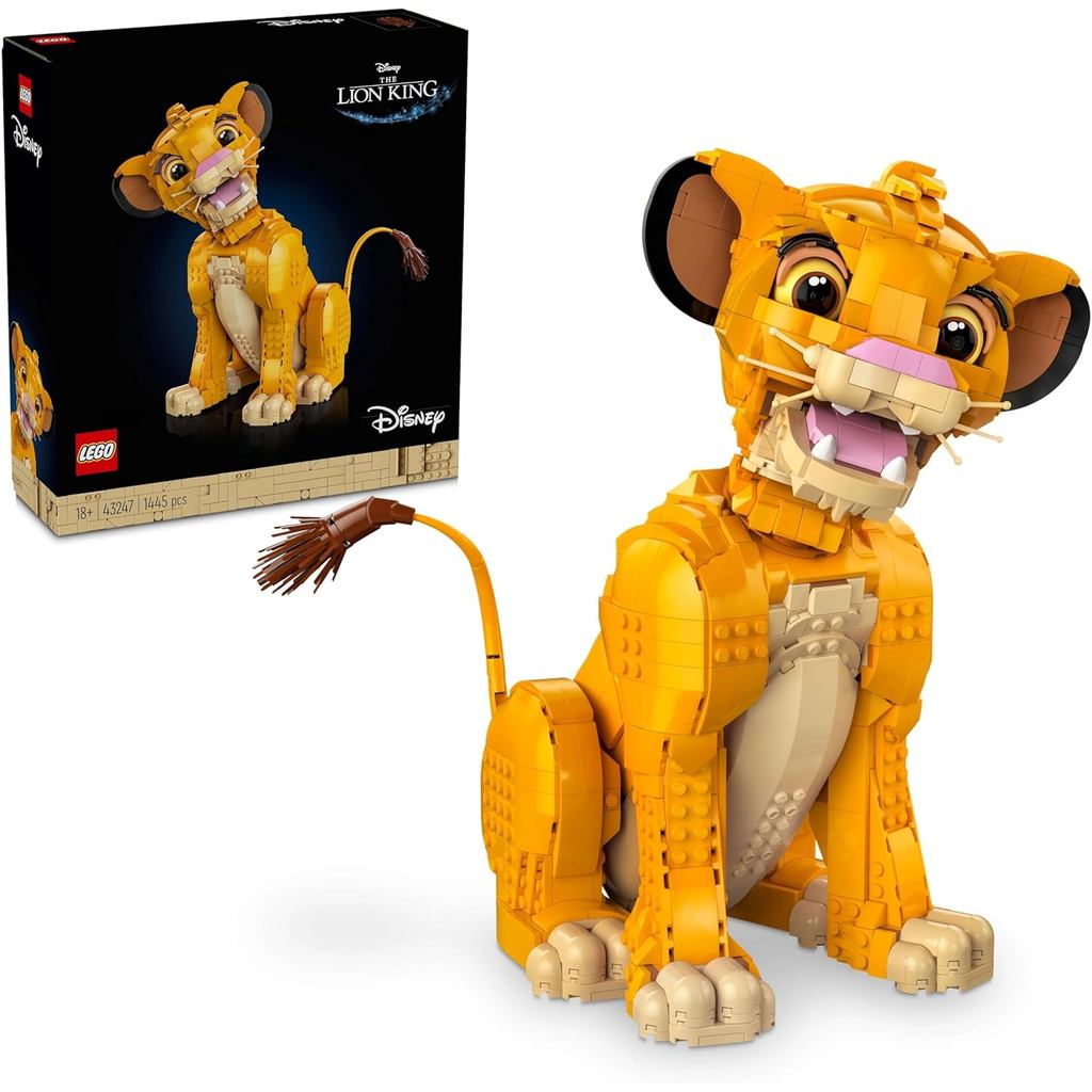 LEGO Disney Simba, The Boy Lion King, Collectable Building Toy with Creative Animal Figure,  43247