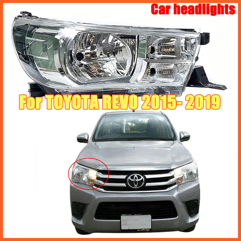 ไฟหน้ารถยนต์สเปคต่ำ ไฟหน้ารถยนต์ revo ไฟหน้า เสื้อไฟหน้า For Toyota Revo 2015-2019 โคมธรรมดา (ไม่มีหลอดไฟ)