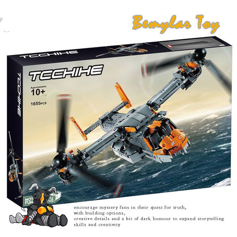 Bemular Hobby BM1X ใช้งานร่วมกับ 42113 Bell Boeing V-22 Osprey Building blocks EF8