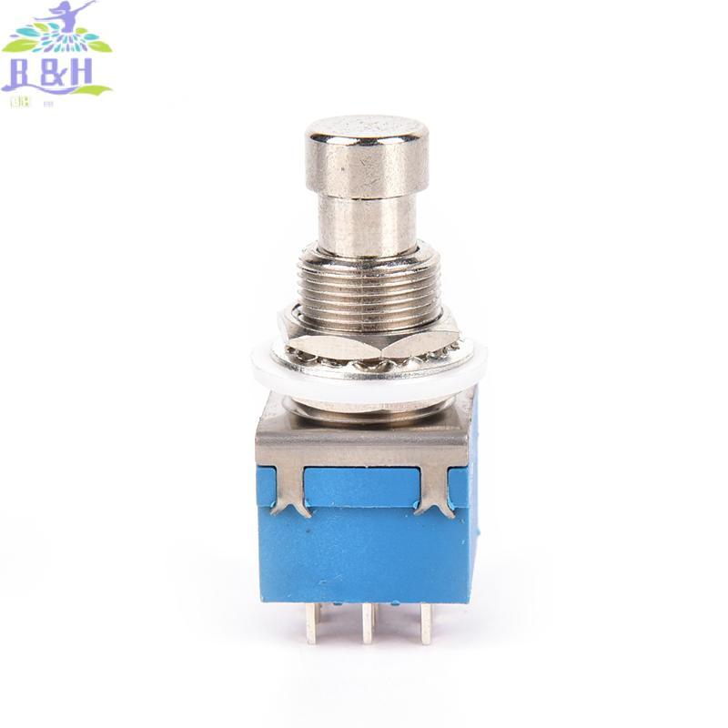 B&H Nov 1x 9-pin 3PDT Guitar Effects Pedal Box Stomp Foot Metal Switch True Bypass blue {vn}