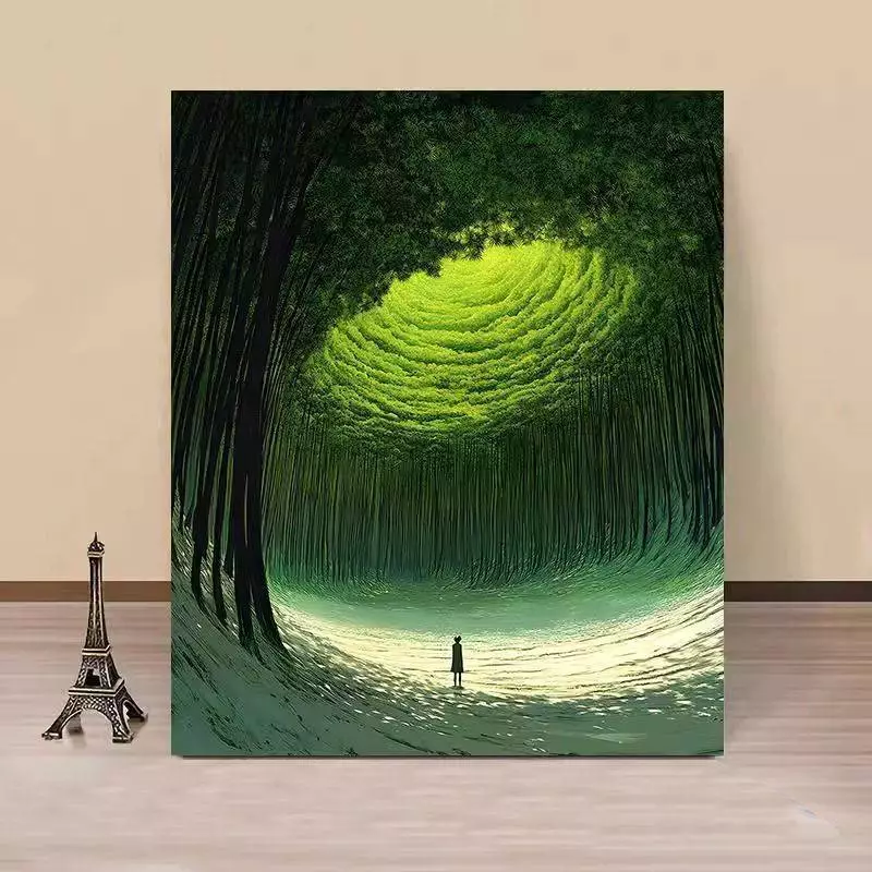 ภาพวาดผ้าใบ ทิวทัศน์ ฮายาโอะ มิยาซากิ ตกแต่งบ้าน