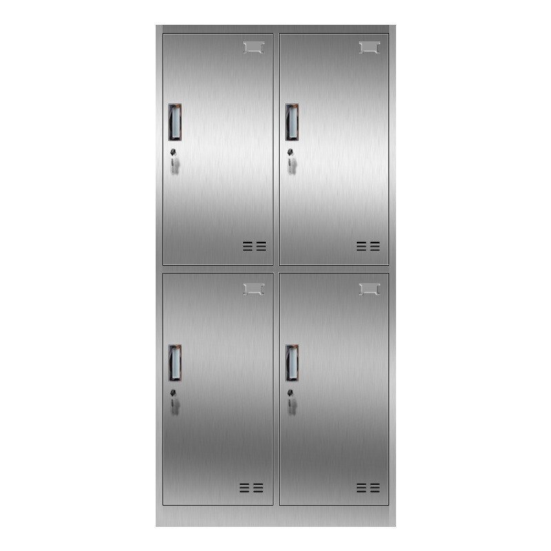 Staff Locker Locker Locker สแตนเลส Locker ตู้เสื้อผ้าห้องน้ํา 4 ประตูหอพักสแตนเลส Multi-Door Gym IWU