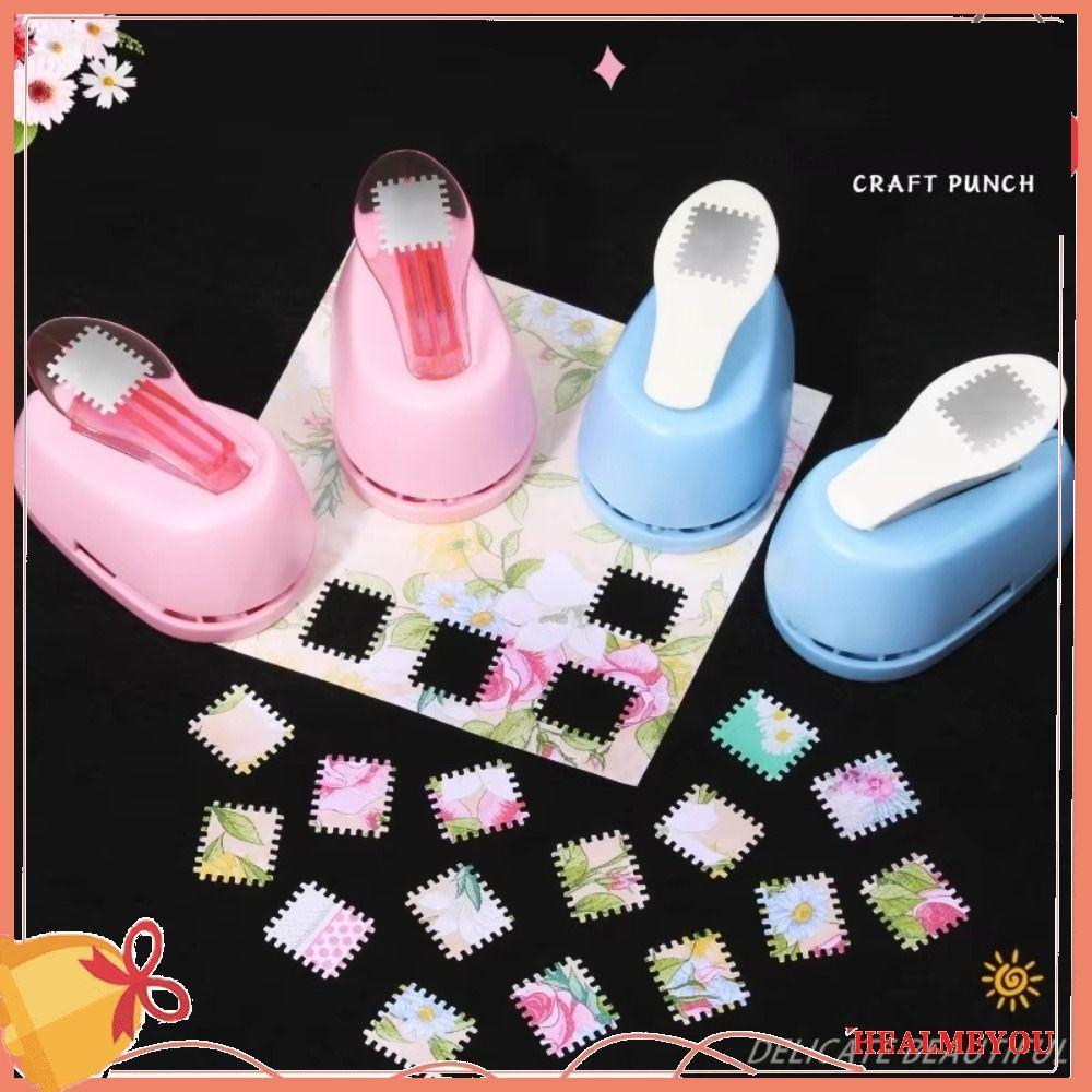 เจาะขอบแสตมป์ AQUA, เครื่องเจาะรูรูปทรงแสตมป์ ลายนูน|เครื่องเขียน Punches Maker ตัดหัตถกรรมกระดาษตัดฟัน Puncher Embosser Scrapbooking