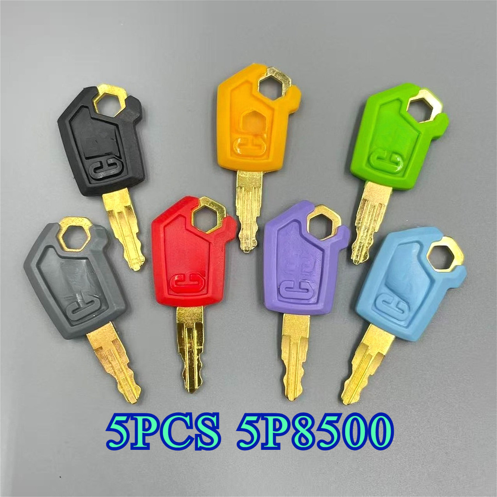 5PCS 5P8500 Key จุดระเบิดเริ่มต้นและประตูล็อคคุณภาพสูง Key สําหรับ CAT Excavator Dazer Loader 5P8500