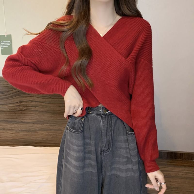 เสื้อโค้ตฤดูใบไม้ร่วง ทรงหลวม คอวี สไตล์เรียบหรูและสมัยใหม่