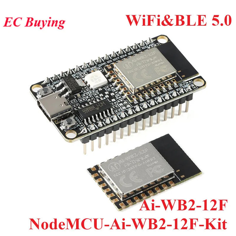 Ai-WB2-12F NodeMCU-Ai-WB2-12F-Kit Ai-WB2 2.4G WiFi + บลูทูธที่รองรับ BLE 5.0 ESP-12F บอร์ดพัฒนาโมดูล BL602 4MB
