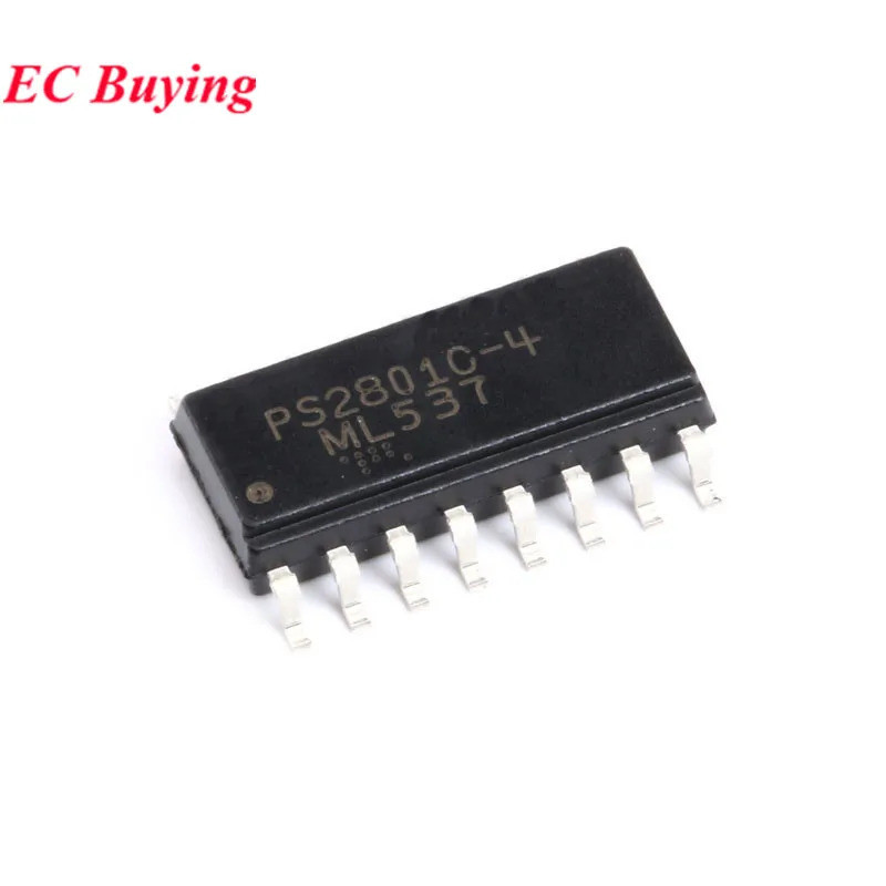 2 ชิ้น/1 ชิ้น PS2801C PS2801 PS2801C-4 SOP-16 PS2801C-4-F3-A SOP16 Optical Isolator ทรานซิสเตอร์ Pho