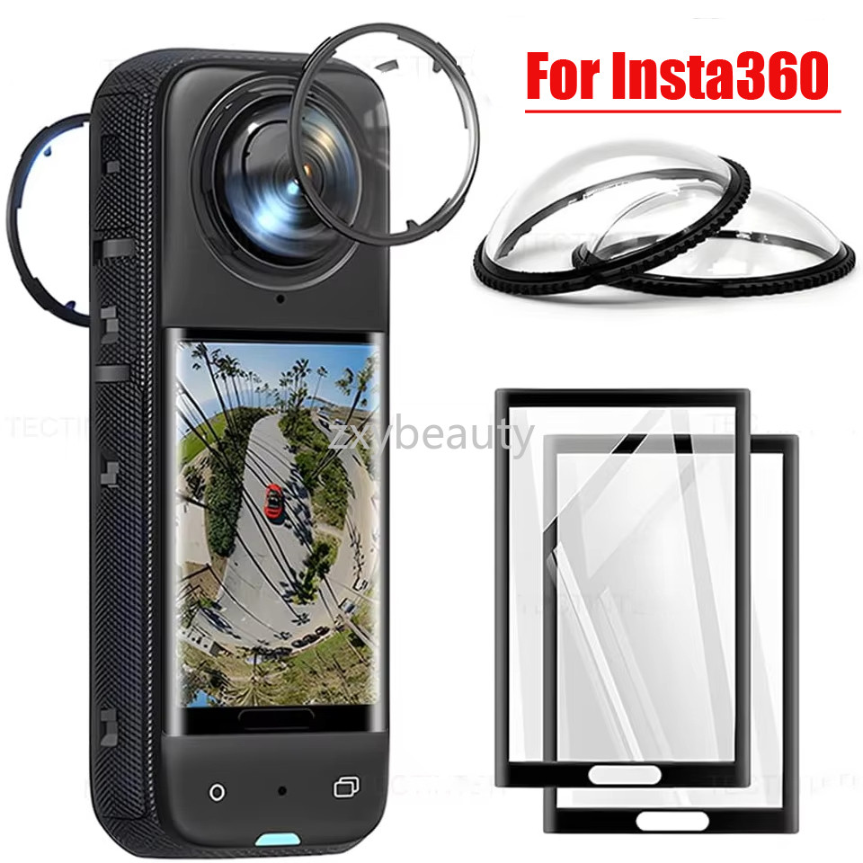 สําหรับ Insta 360 X4 Air X5 X4 X3 เลนส์ PC กระจกนิรภัยป้องกันหน้าจอสําหรับ Insta360 X4Air Insta360X5 Insta360X4 360X5 ฟิล์ม Anti-Scratch กล้องอุปกรณ์เสริม