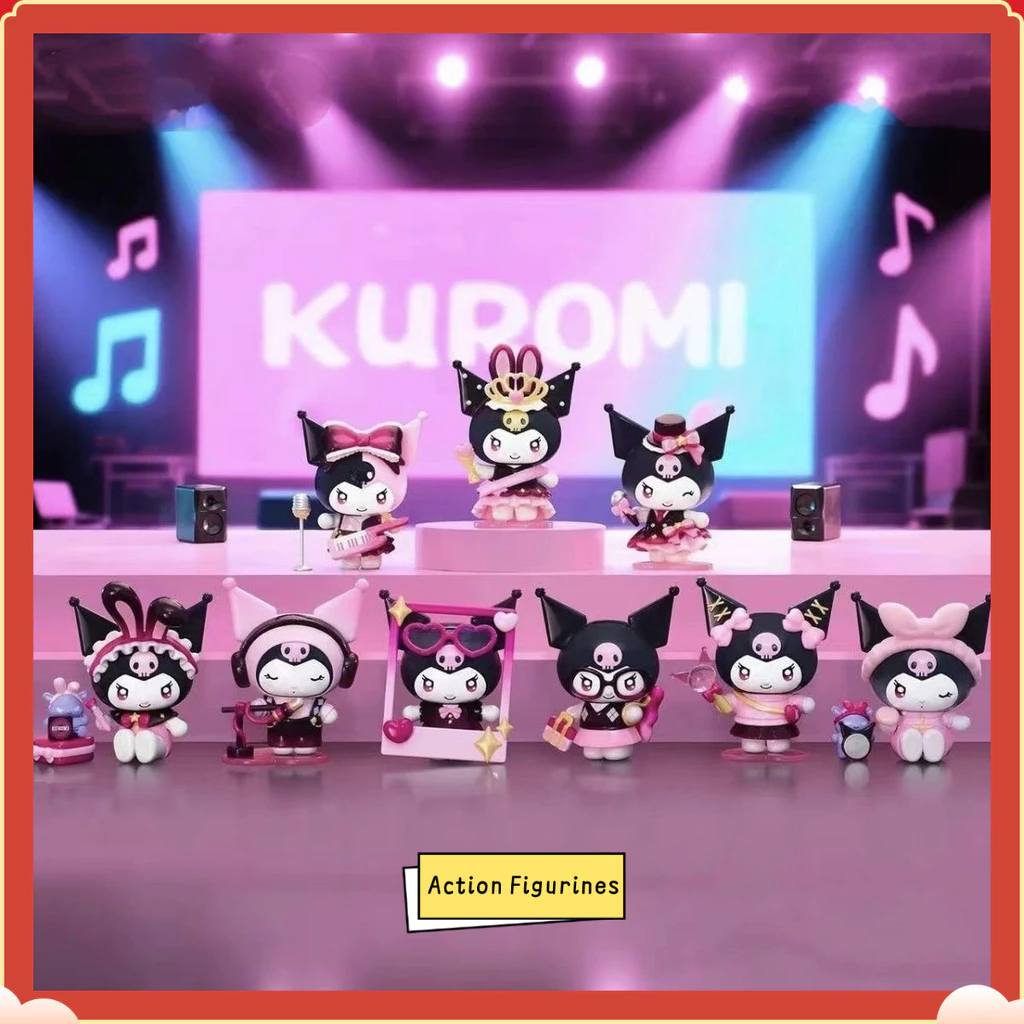 [สินค้าใหม่ขายดี] Sanrio-Sparkling Idol Series Kuromi [รุ่นคุณภาพสูง] ของเล่นตกแต่งเดสก์ท็อปน่ารักสาวของขวัญรูปตุ๊กตารูปตุ๊กตาแอ็คชั่น