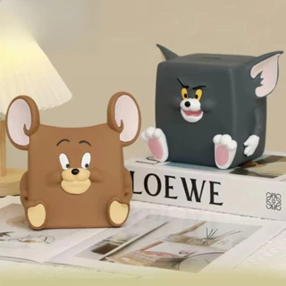 S00064 ถังออมสินเหรียญ,ความจุขนาดใหญ่ทนทานTom Jerryถังเงิน,การ์ตูนพลาสติกINSน่ารักกล่องเก็บเด็กผู้ใหญ่