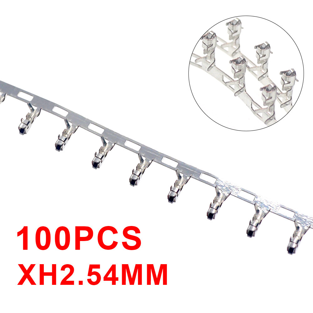 100-500 ชิ้น JST XH2.54 หมุดโลหะหญิง Crimp Terminal สําหรับ XH 2.54 ชายหญิงสายไฟเชื่อมต่อ