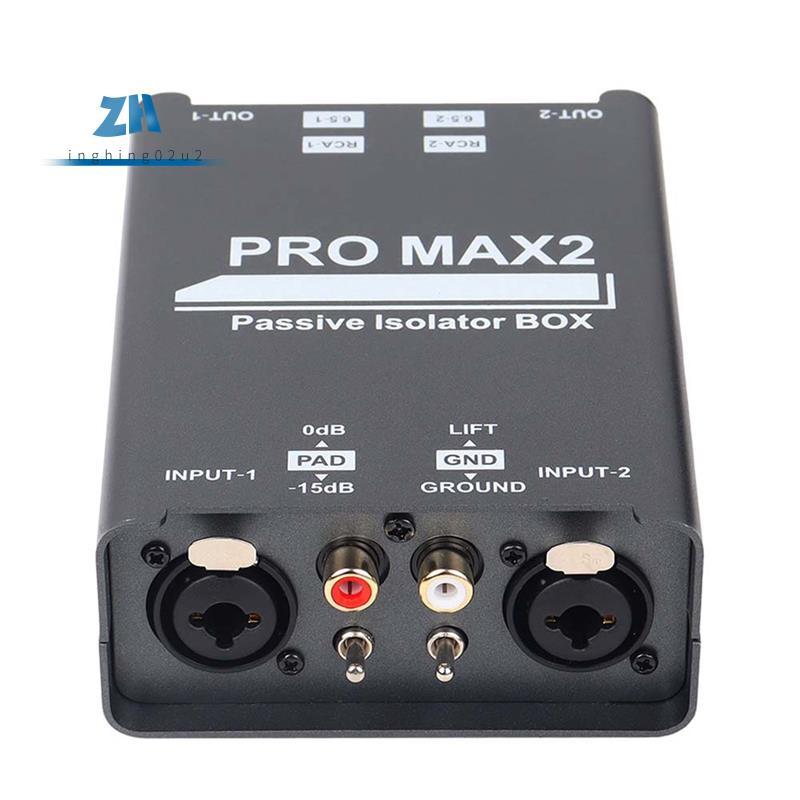 2-Way Audio Isolator Audio Current Noise Eliminator XLR 6.5 Lotus Isolator Mixer Live Broadcast