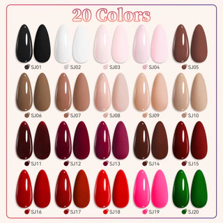 BORN PRETTY 15ml 20 สีเล็บเจลโปแลนด์คริสต์มาสสีแดงสีชมพูเขียวติดทนนาน Varnis กึ่งถาวรสําหรับเล็บ