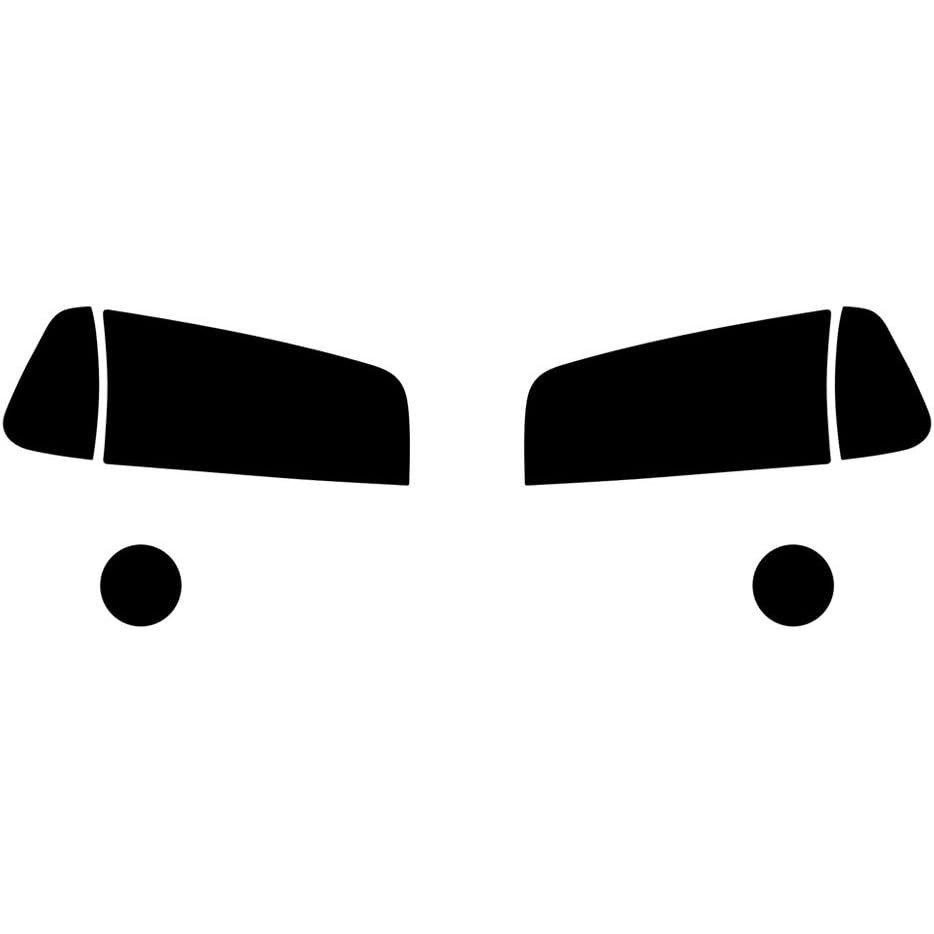 Rvinyl ไฟหน้า Pre Cut Film Cover Kit ใน Blackout Smoke เข้ากันได้กับ Dodge Charger 2006-2010 - หลังก