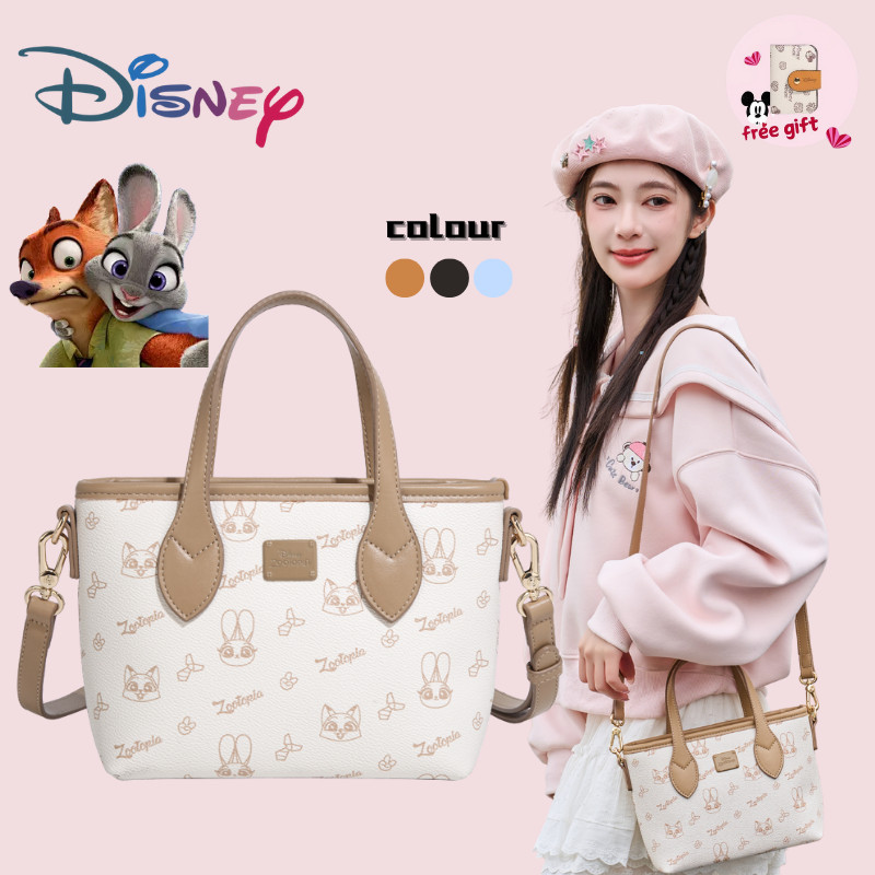 Disney ของแท้ กระเป๋าสะพายสุภาพสตรี Series Crazy Animal City ทรงมัลติฟังก์ชันเทรนดี้
