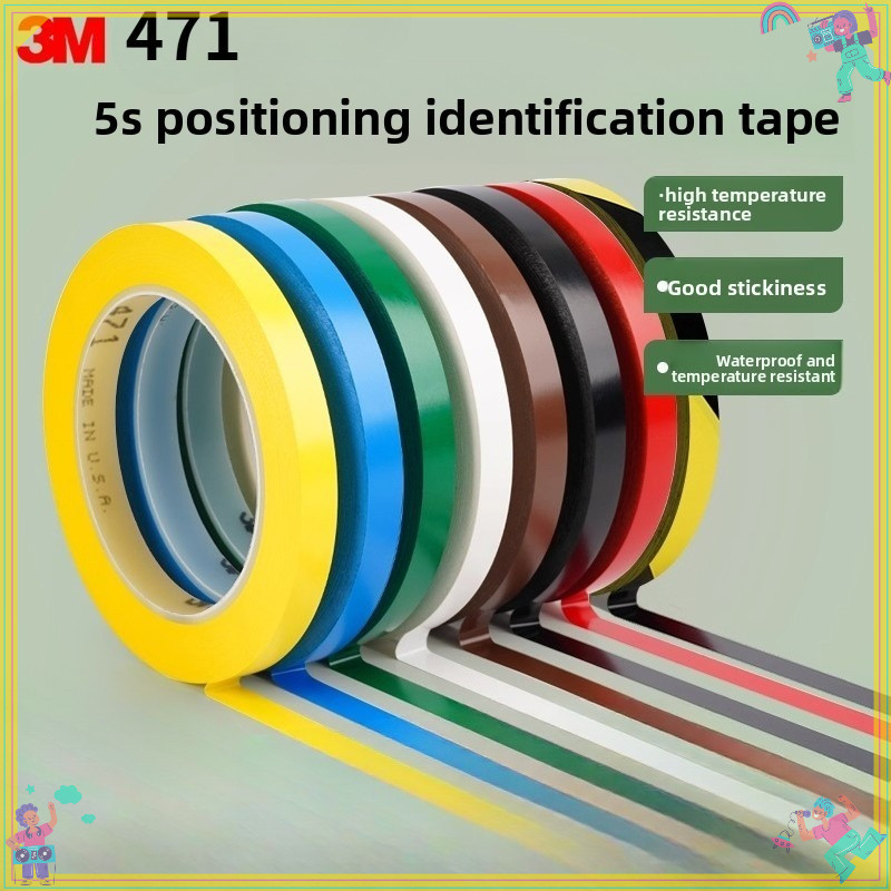 3M 471 Premium Perfomance Strong Vinyl Tape ความยาว 33 เมตร/ม้วนสําหรับตกแต่ง, Masking