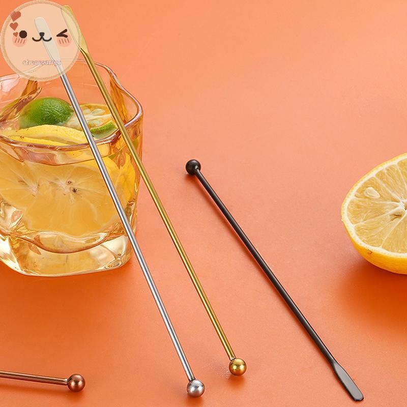 Chee 304 สแตนเลสสตีลกาแฟกวน Stick Bar น้ําผลไม้ Rio ค็อกเทล Creative Mixer Stick แชมเปญ Swizzle Stic