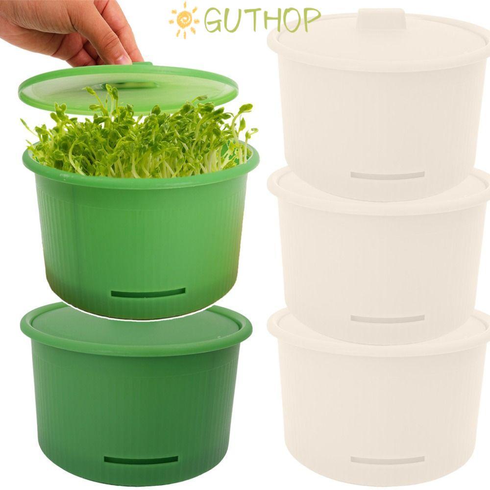 GUTHOP Bean Sprout Nursery Pot, Split Stackable Sprouting Tray, Creative Breathableed Efficentless C
