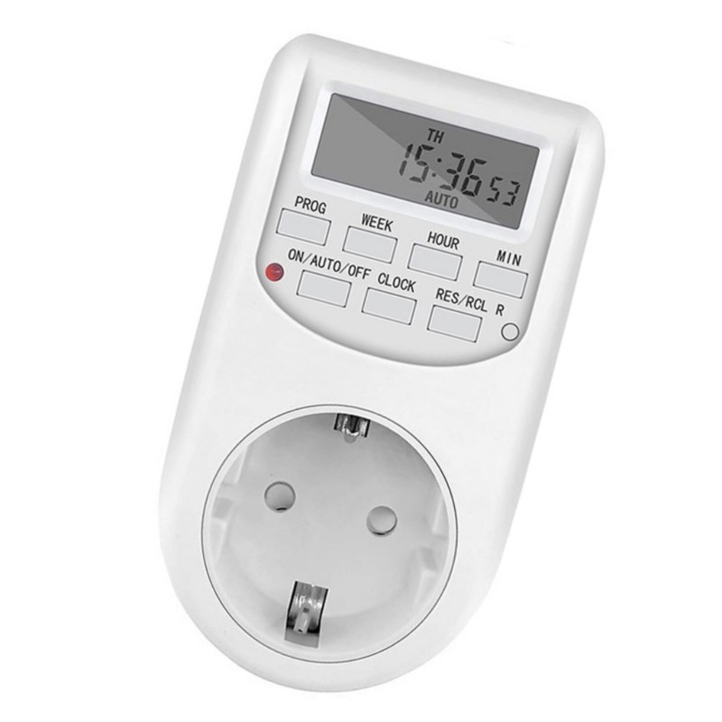 QUIM โปรแกรม Timer Outlet Digital Kitchen Timer Switches 220-240V ประหยัดพลังงาน