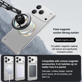 สีเมทัลลิค UltraThin สําหรับเคสแม่เหล็กสําหรับ iPhone 17 Air 16 15 14 13 12 Pro Max Plus Frameless Cooling PC Hard Cover