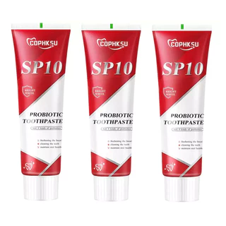 【จัดส่งในพื้นที่】 【ซื้อ 1 แถม 2】ยาสีฟันโปรไบโอติก sp10 ขจัดคราบ ขจัดคราบ ลมหายใจสดชื่น บำรุงช่องปาก