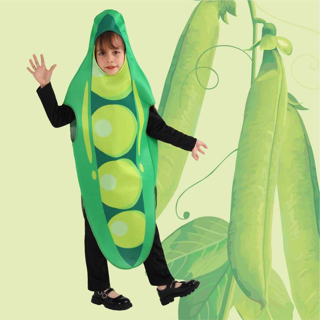ชุดเอี๊ยมเด็ก Pea Pod cos สำหรับฮาโลวีน และคอสเพลย์ ธีมโรงเรียนละคร
