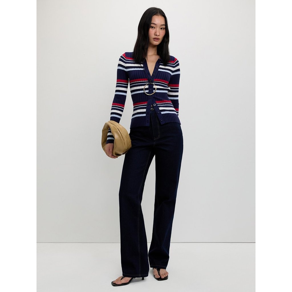 [Pomelo] เสื้อถักลายทาง / Striped Knit Top — صورة 7