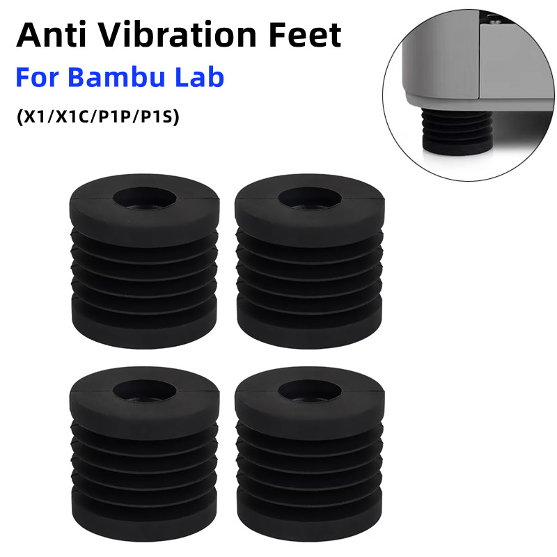 For Bambu Lab P1P/P1S Anti Vibration Feet Pad Anti-slip Anti-Shock Dust-proof Rubber Foot Pad Bamboo