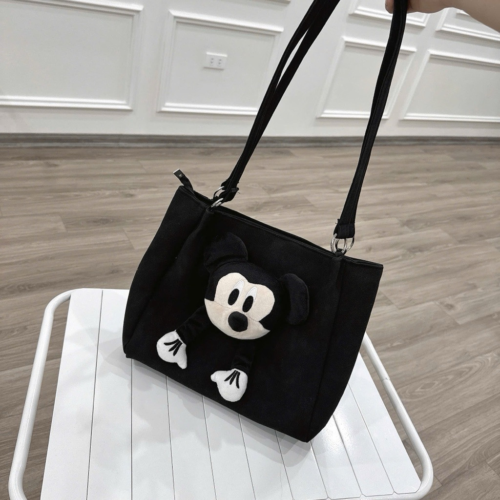 กระเป๋าสํานักงานหนังนิ่มมิกกี้หมีขนาดใหญ่แฟชั่นสําหรับจัดเก็บอย่างมาก N800