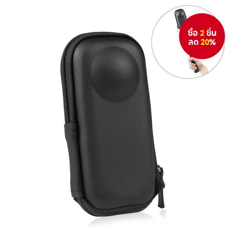 สําหรับ Insta360 X3 / ONE X2 PULUZ กล้องแบบพกพากล่องเก็บกระเป๋า (สีดํา)