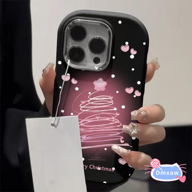 Pink Christmas Tree Smileเคสโทรศัพท์สําหรับOPPO Reno 8 7 Pro 6 Lite 6Z 5 Pro 5K 5Z 5F 5 4 Pro SE Lit