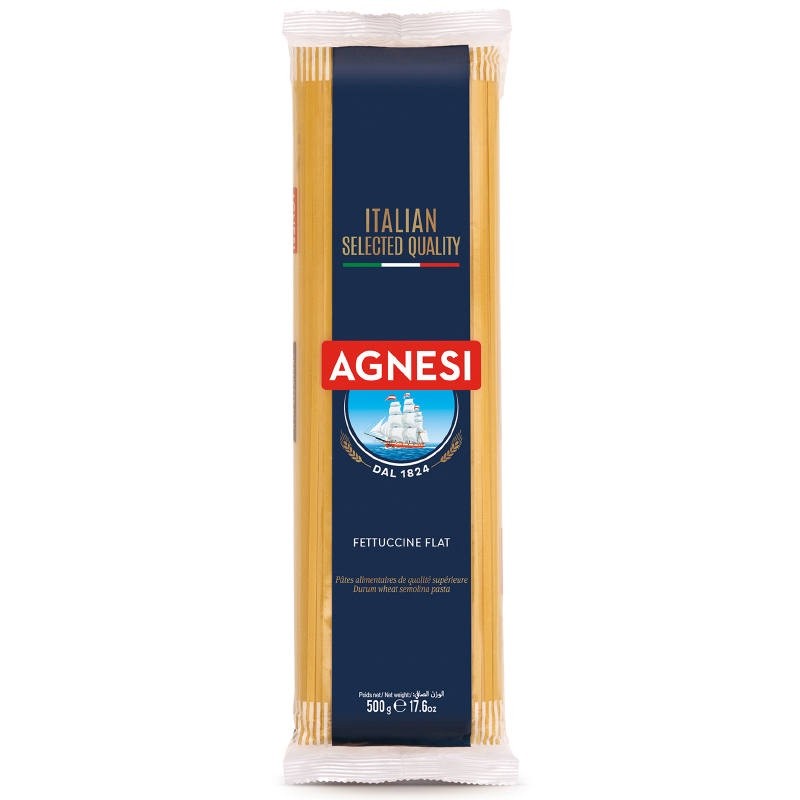แอคเนซีสปาเก็ตตี้เฟตตูชินีเบอร์29 500กรัม Agnesi Spaghetti Fettuccine No.29 500g.