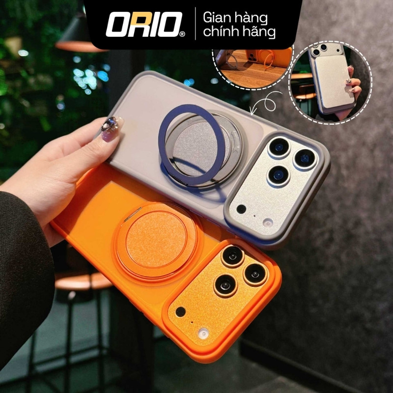 ORIO P26 เคส iPhone 17 SERIES Matte กันกระแทกพร้อมขาตั้งป้องกันกล้อง
