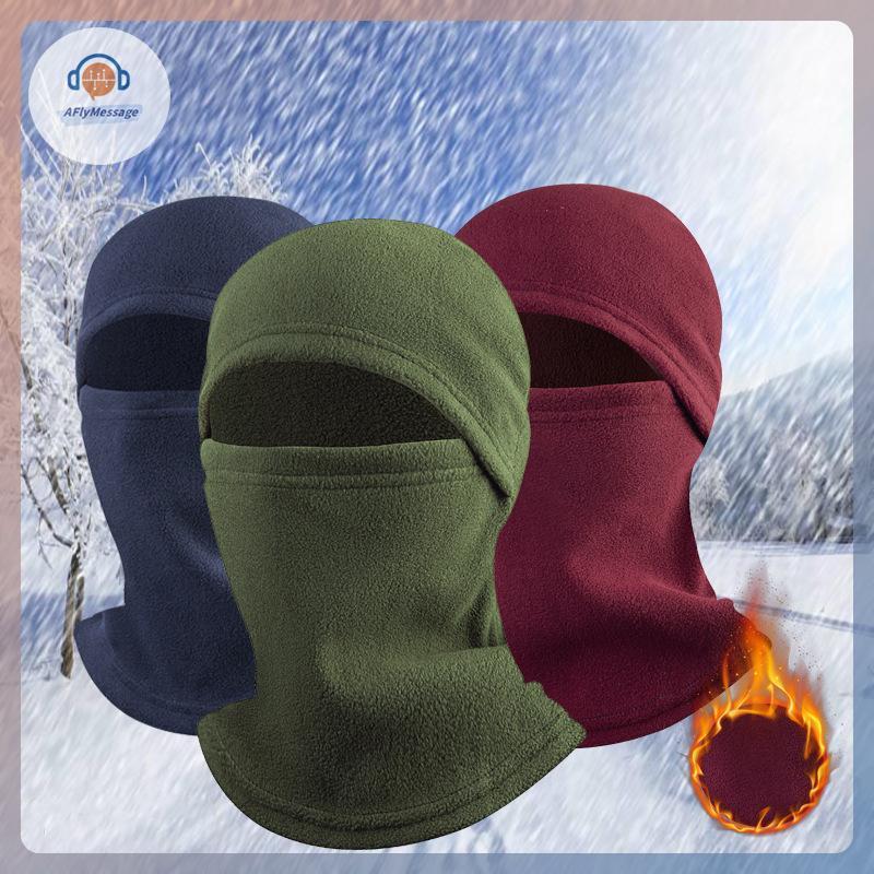 AFl ฤดูหนาว Polar Coral ขนแกะ Balaclava ผู้ชาย Face Mask คออุ่น Beanies ความร้อนกีฬาผ้าพันคอหมวกสกี 