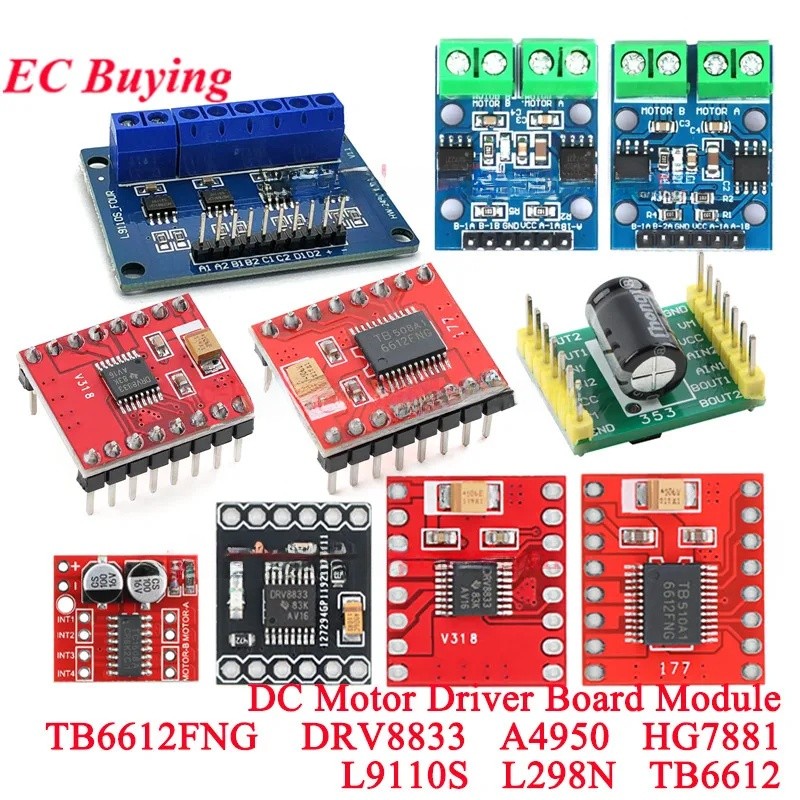 10 ชิ้น/1 ชิ้น TB6612 DRV8833 DC Dual มอเตอร์โมดูลบอร์ด TB6612FNG A4950 HG7881 L9110S L298N 2 4 ช่อง